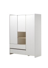 Kleiderschrank >KIDDY< in Weiß aus Massiv...