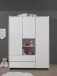 Kleiderschrank >KIDDY< in Weiß aus Massiv Kiefer und MDF - 133x190x55cm (BxHxT)