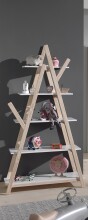 Regal >KIDDY< in Weiß aus Massiv Kiefer und MDF - 90x169x34cm (BxHxT)