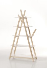 Regal >KIDDY< in Weiß aus Massiv Kiefer und MDF - 90x169x34cm (BxHxT)