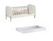 Kinderbett >KIDDY< in Weiß aus Massiv Kiefer und MDF - 147,4x68,3x77cm (BxHxT)