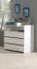 Kommode >KIDDY< in Weiß aus Massiv Kiefer und MDF - 90x106x74cm (BxHxT)