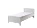 Einzelbett >ERIK< in Weiß aus Massiv Kiefer und MDF - 208x77x96cm (BxHxT)