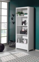 Regal >ERIK< in Weiß aus Massiv Kiefer und...