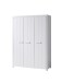 Kleiderschrank >ERIK< in Weiß aus Massiv Kiefer und MDF - 144x205,5x57,5 (BxHxT)
