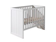 Babybett >ERIK< in Weiß aus Massiv Kiefer und...