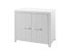 Kommode >ERIK< in Weiß aus Massiv Kiefer und MDF - 100x87x57cm (BxHxT)