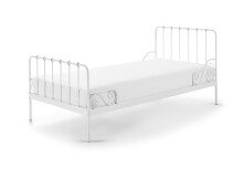 Metallbett >ALICE< in weiß aus Metall -...
