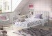 Metallbett >ALICE< in weiß aus Metall - 205x89,5x94,5cm (BxHxT)