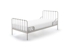 Metallbett >ALICE< in grau aus Metall -...