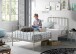 Metallbett >ALICE< in grau aus Metall - 205x89,5x94,5cm (BxHxT)