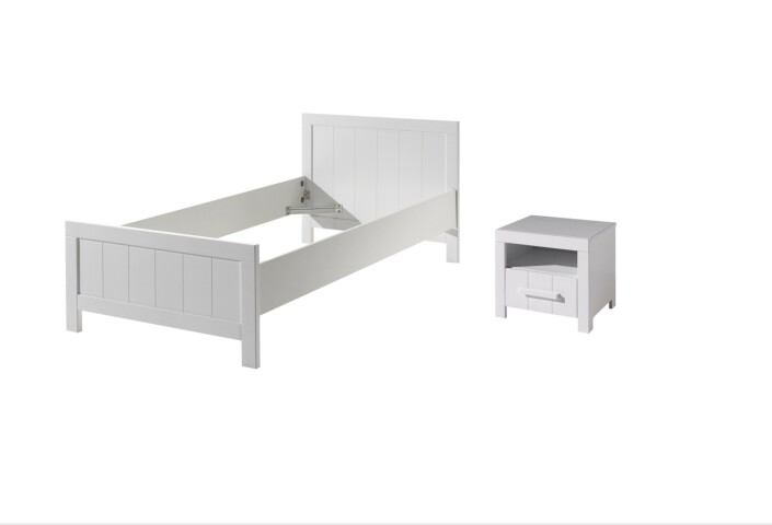 Jugendzimmer-Set >ERIK< in Weiß aus Massiv Kiefer und MDF