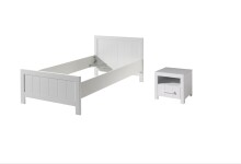 Jugendzimmer-Set >ERIK< in Weiß aus Massiv...