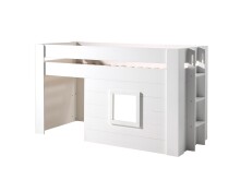 Spielbett >NOAH< in Weiß aus MDF -...