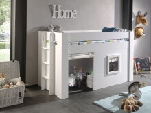 Spielbett >NOAH< in Weiß aus MDF - 215x120x96cm (BxHxT)
