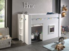Spielbett >NOAH< in Weiß aus MDF - 215x120x96cm (BxHxT)