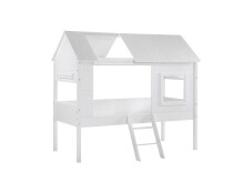 Spielbett >CHARLOTTE< in Weiß aus Massiv...