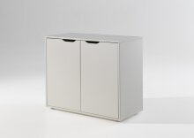 Kommode >PINO< in Weiß aus MDF - 85,5x43,3x72cm (BxHxT)