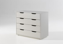 Schubkastenkommode >PINO< in Weiß - 85,5x43,3x72 (BxHxT)