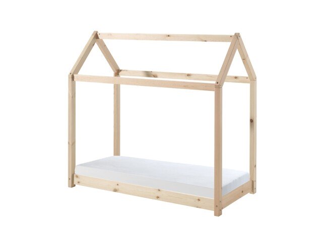 Hausbett >CABANE< in Natur aus Massive Kiefer - 146x132,5x78cm (BxHxT)