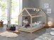 Hausbett >CABANE< in Natur aus Massive Kiefer - 206x141,5x98cm (BxHxT)