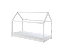 Hausbett >CABANE< in Weiß aus Massive Kiefer...