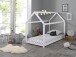 Hausbett >CABANE< in Weiß aus Massive Kiefer - 206x141,5x98cm (BxHxT)