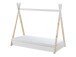 Hausbett >TIPI< in Weiß/Natur aus Massive Kiefer - 146x131x84cm (BxHxT)