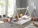 Hausbett >TIPI< in Weiß/Natur aus Massive Kiefer - 206x135,5x105,5cm (BxHxT)