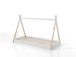 Hausbett >TIPI< in Weiß/Natur aus Massive Kiefer - 206x135,5x105,5cm (BxHxT)