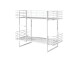 Etagenbett >OSCAR< in Weiß aus Metall - 205x166x99cm (BxHxT)