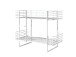 Etagenbett >OSCAR< in Weiß aus Metall - 205x166x99cm (BxHxT)
