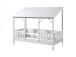 Hausbett >HAUSBETT< in Weiß aus Massiv Kiefer und MDF - 214,2x174x105,3 (BxHxT)