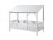 Hausbett >HAUSBETT< in Weiß aus Massiv Kiefer und MDF - 214,2x174x105,3 (BxHxT)