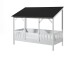 Hausbett >HAUSBETT< in Weiß-Schwarz - 214,2x174x105,3 (BxHxT)