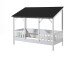 Hausbett >HAUSBETT< in Weiß-Schwarz - 214,2x174x105,3 (BxHxT)