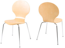 Stapelstuhl >Marcus< in Ahorn aus MDF - 49x87x53cm (BxHxT)