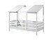 Hausbett >HAUSBETT< in Weiß aus Massiv Kiefer und MDF - 214,2x174x105,3 (BxHxT)