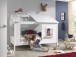 Hausbett >HAUSBETT< in Weiß aus Massiv Kiefer und MDF - 214x158,5x105cm (BxHxT)