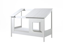 Hausbett >HAUSBETT< in Weiß aus Massiv Kiefer...