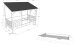 Hausbett >HAUSBETT< in Weiß-Schwarz - 214,2x174x105,3 (BxHxT)