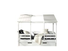 Hausbett >HAUSBETT< in Weiß aus Massiv Kiefer...
