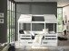Hausbett >HAUSBETT< in Weiß aus Massiv Kiefer und MDF - 214,2x174x105,3 (BxHxT)