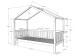 Hausbett >DALLAS< in Natur aus Massive Kiefer - 210x170x97cm (BxHxT)