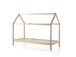 Hausbett >DALLAS< in Natur aus Massive Kiefer - 208x158,5x98cm (BxHxT)