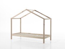 Hausbett >DALLAS< in Natur aus Massive Kiefer - 210x170x97cm (BxHxT)