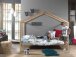 Hausbett >DALLAS< in Natur aus Massive Kiefer - 210x170x97cm (BxHxT)