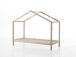 Hausbett >DALLAS< in Natur aus Massive Kiefer - 210x170x97cm (BxHxT)