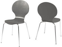 Stapelstuhl >Marcus< in grau aus MDF - 49x87x53cm...