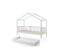 Hausbett >DALLAS< in Weiß aus Massive Kiefer...